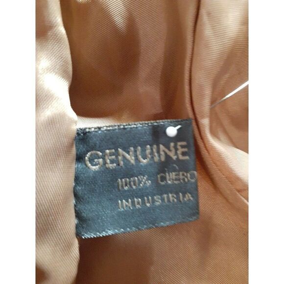 Crayon Leather Trench Coat Brown Cognac Vintage Made in Argentina. Size Small - Picture 12 of 12